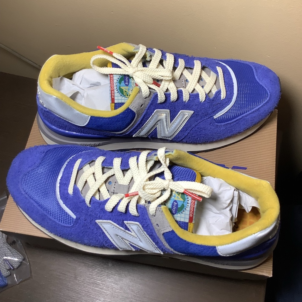 New Balance Blue and Yellow Sneakers